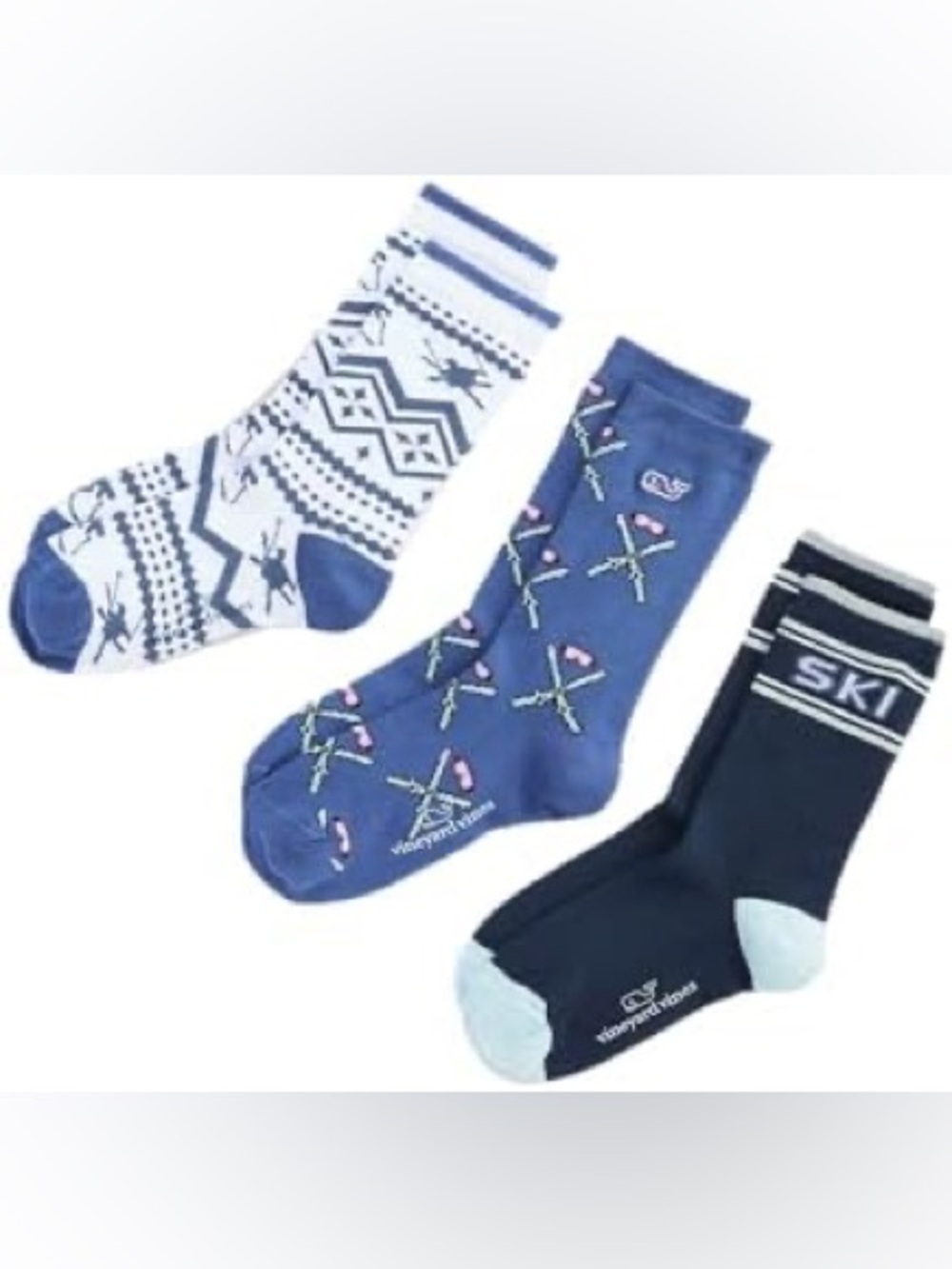 NWT VINEYARD VINES 3 Pack Socks - Winter Design 
One Size
